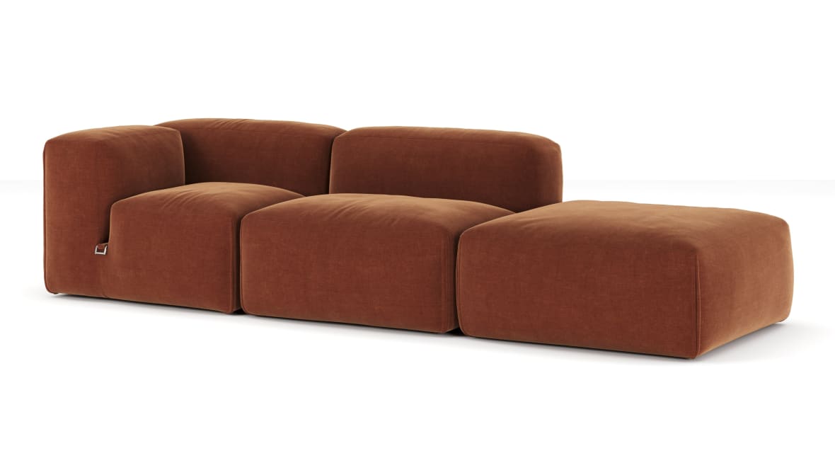  Le Mura Open End Sofa, Right, Rust Chenille  Le Mura Open End Sofa, Right, Rust Chenille image.