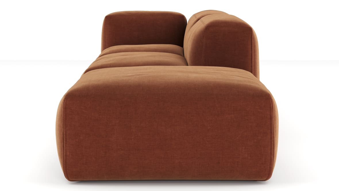  Le Mura Open End Sofa, Right, Rust Chenille  Le Mura Open End Sofa, Right, Rust Chenille image.
