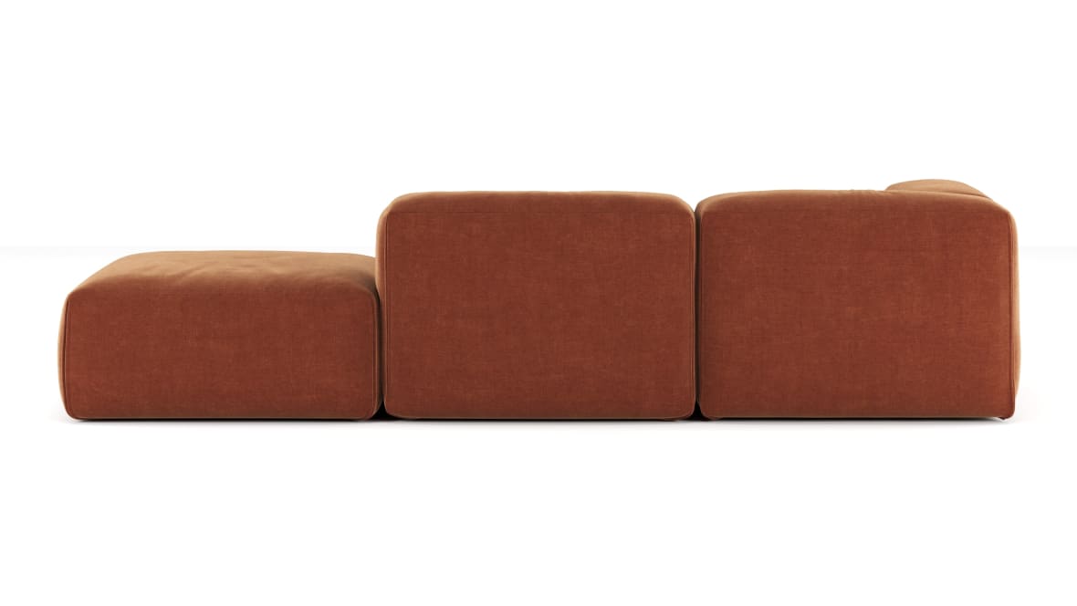  Le Mura Open End Sofa, Right, Rust Chenille  Le Mura Open End Sofa, Right, Rust Chenille image.