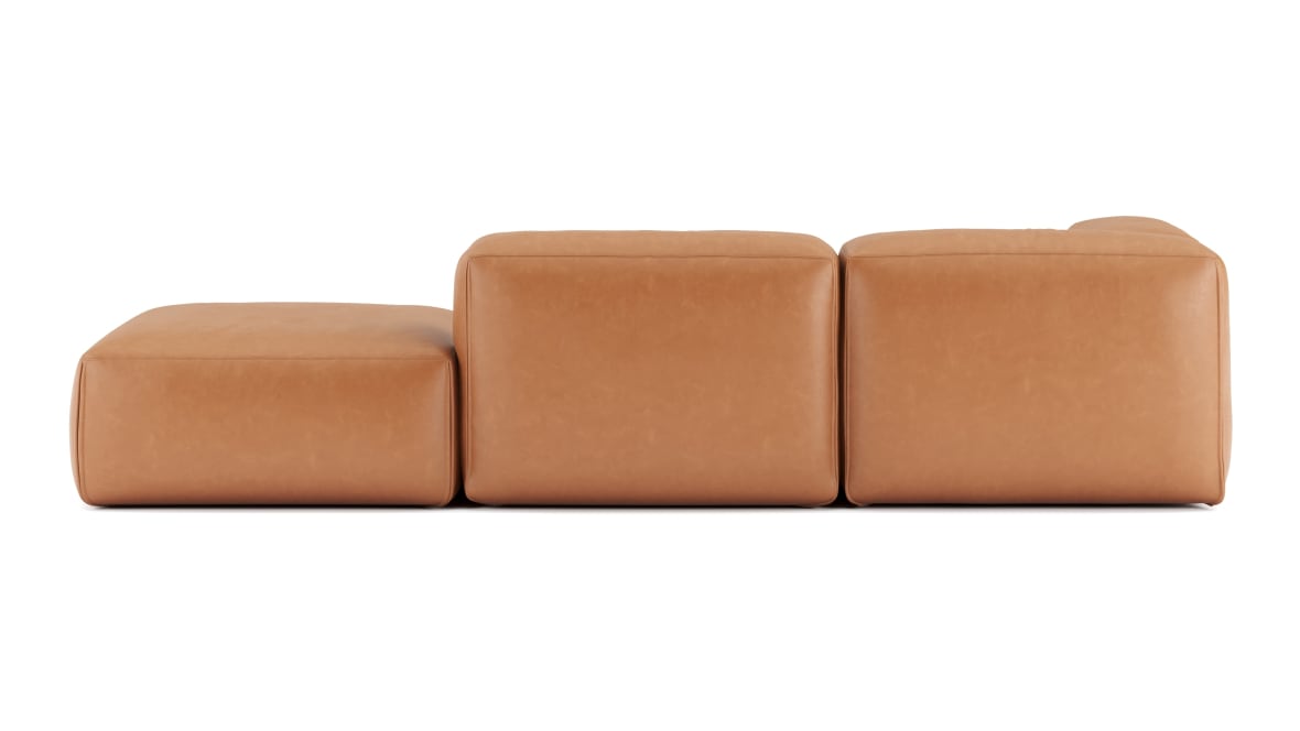  Le Mura Open End Sofa, Right, Tan Vegan Leather  Le Mura Open End Sofa, Right, Tan Vegan Leather image.