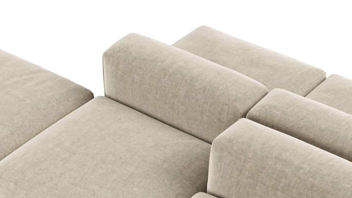  Le Mura Sectional Sofa, Dual Aspect, Right, Beige Gray Chenille  Le Mura Sectional Sofa, Dual Aspect, Right, Beige Gray Chenille image.