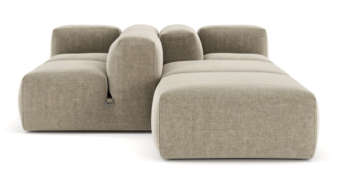  Le Mura Sectional Sofa, Dual Aspect, Right, Beige Gray Chenille  Le Mura Sectional Sofa, Dual Aspect, Right, Beige Gray Chenille image.