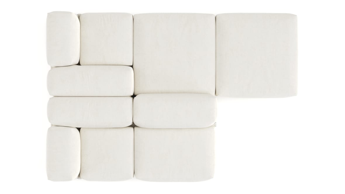  Le Mura Sectional Sofa, Dual Aspect, Right, Natural Linen  Le Mura Sectional Sofa, Dual Aspect, Right, Natural Linen image.