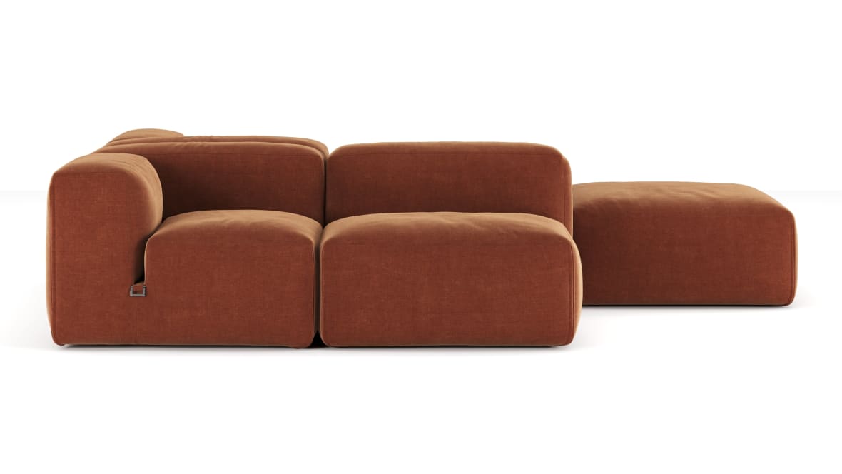  Le Mura Sectional Sofa, Dual Aspect, Right, Rust Chenille  Le Mura Sectional Sofa, Dual Aspect, Right, Rust Chenille image.