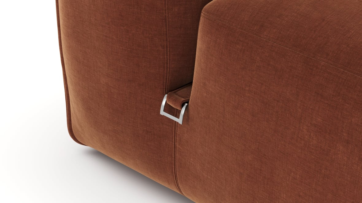  Le Mura Sectional Sofa, Dual Aspect, Right, Rust Chenille  Le Mura Sectional Sofa, Dual Aspect, Right, Rust Chenille image.
