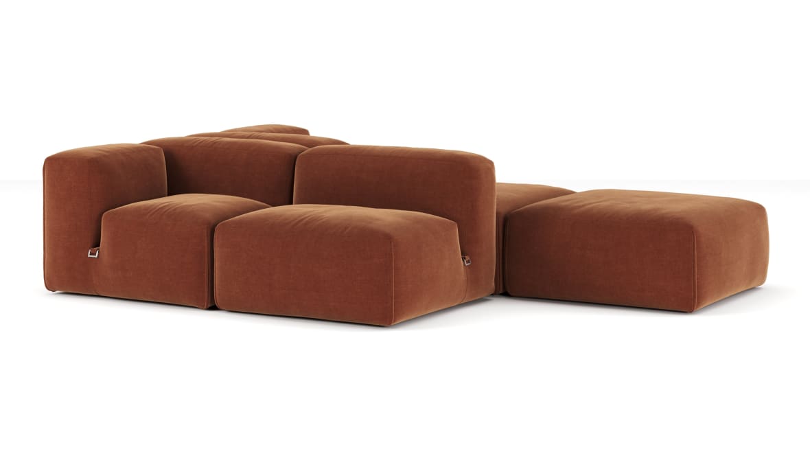  Le Mura Sectional Sofa, Dual Aspect, Right, Rust Chenille  Le Mura Sectional Sofa, Dual Aspect, Right, Rust Chenille image.