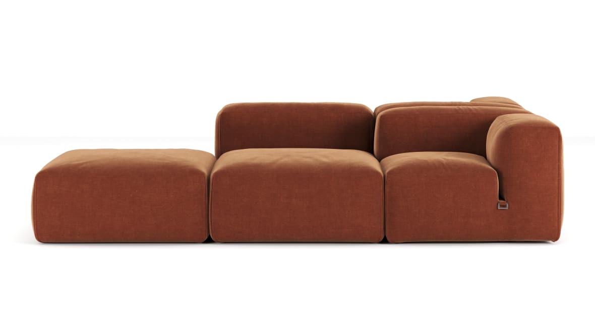  Le Mura Sectional Sofa, Dual Aspect, Right, Rust Chenille  Le Mura Sectional Sofa, Dual Aspect, Right, Rust Chenille image.