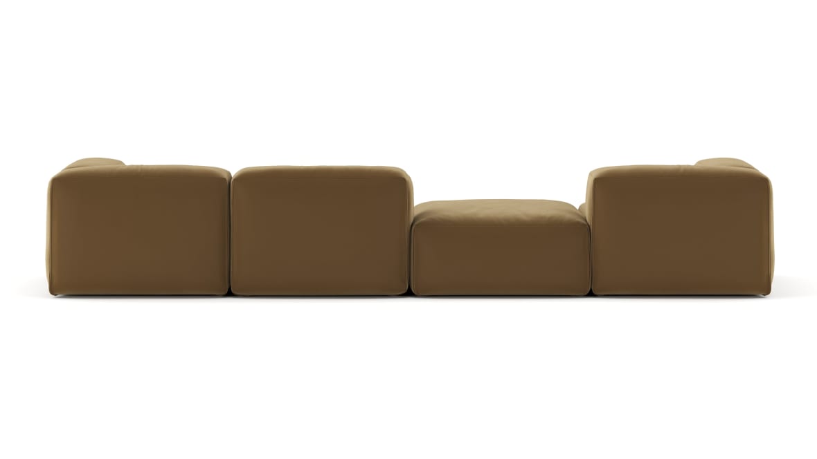  Le Mura Sectional Sofa, Four Seater, Left, Old Gold Luxe Velvet  Le Mura Sectional Sofa, Four Seater, Left, Old Gold Luxe Velvet image.
