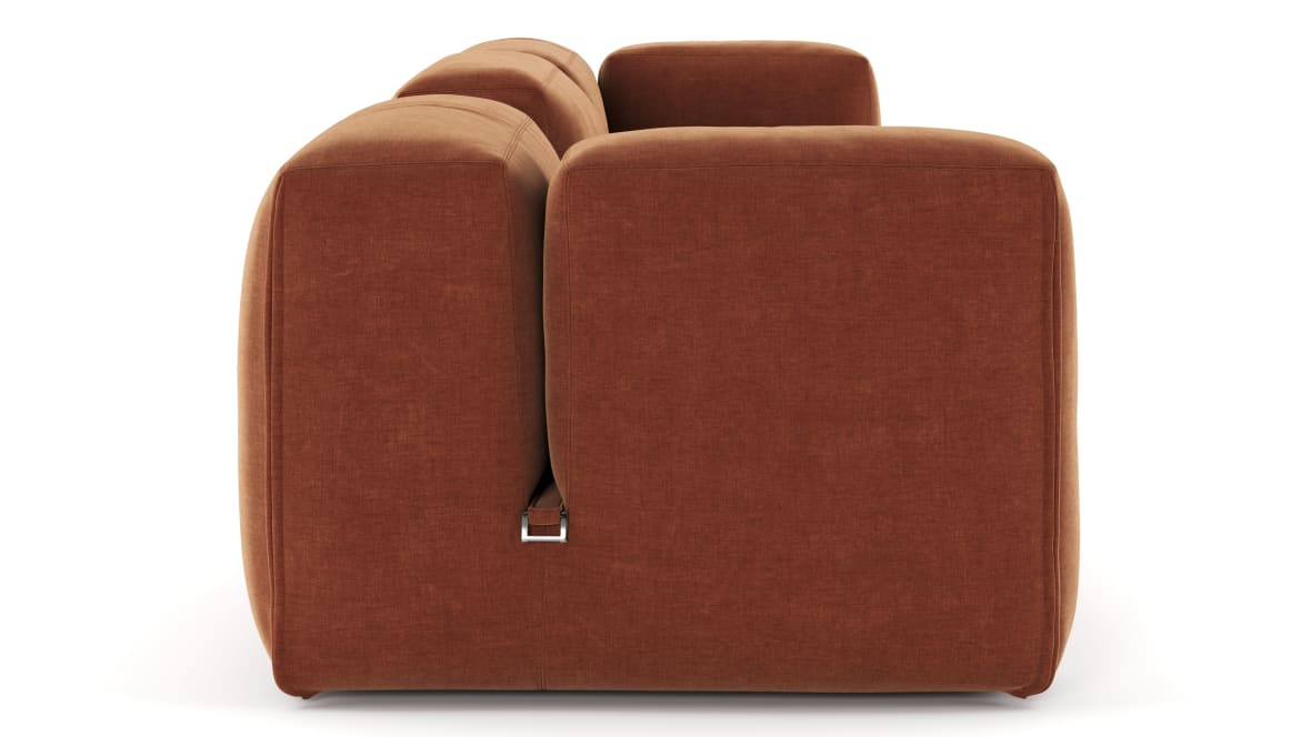  Le Mura Sectional Sofa, Four Seater, Left, Rust Chenille  Le Mura Sectional Sofa, Four Seater, Left, Rust Chenille image.
