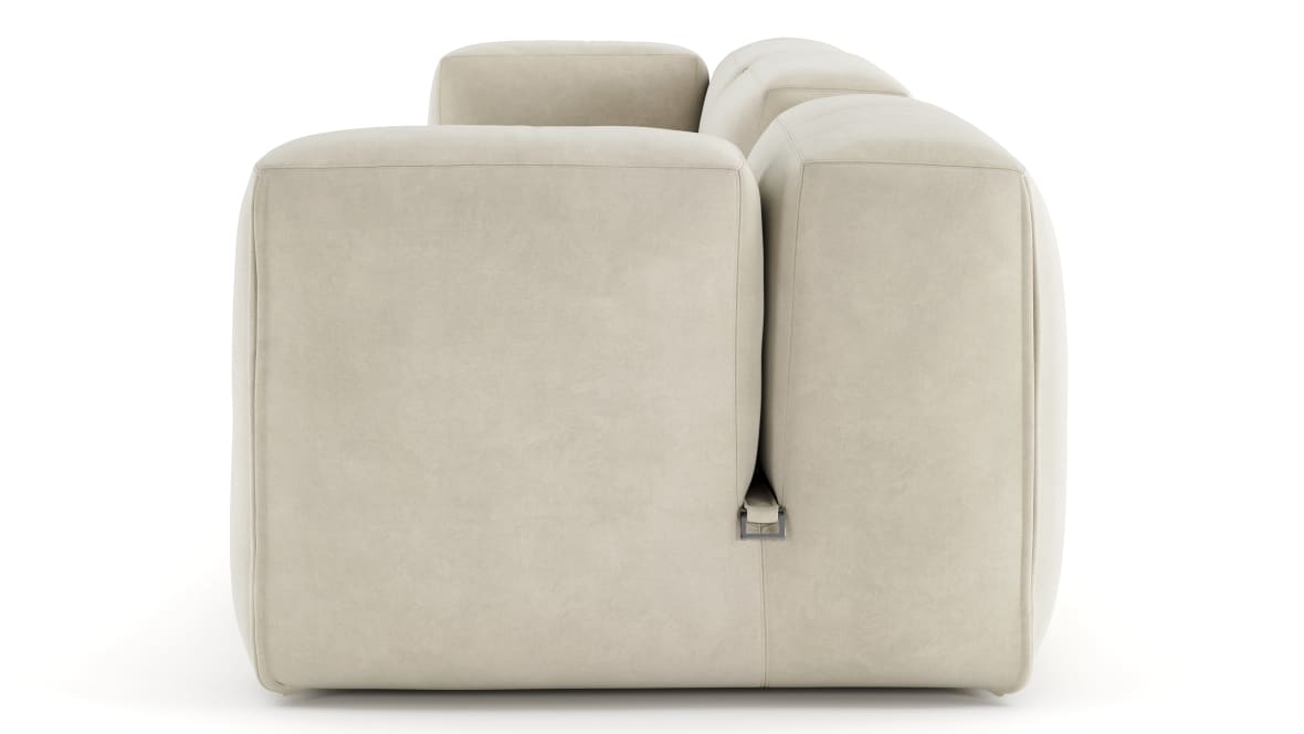  Le Mura Sectional Sofa, Four Seater, Right, Eggshell Vegan Suede  Le Mura Sectional Sofa, Four Seater, Right, Eggshell Vegan Suede image.