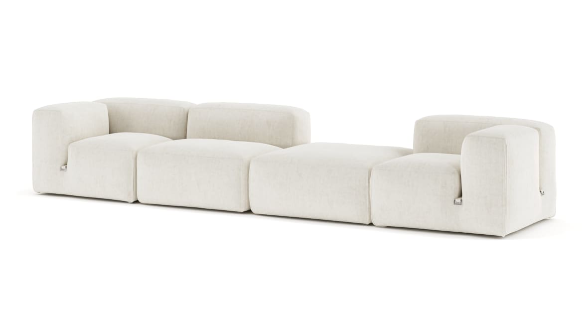  Le Mura Sectional Sofa, Four Seater, Right, Natural Linen  Le Mura Sectional Sofa, Four Seater, Right, Natural Linen image.