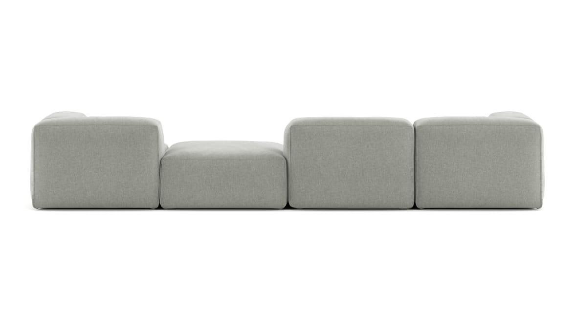  Le Mura Sectional Sofa, Four Seater, Right, Soft Gray Brushed Weave  Le Mura Sectional Sofa, Four Seater, Right, Soft Gray Brushed Weave image.