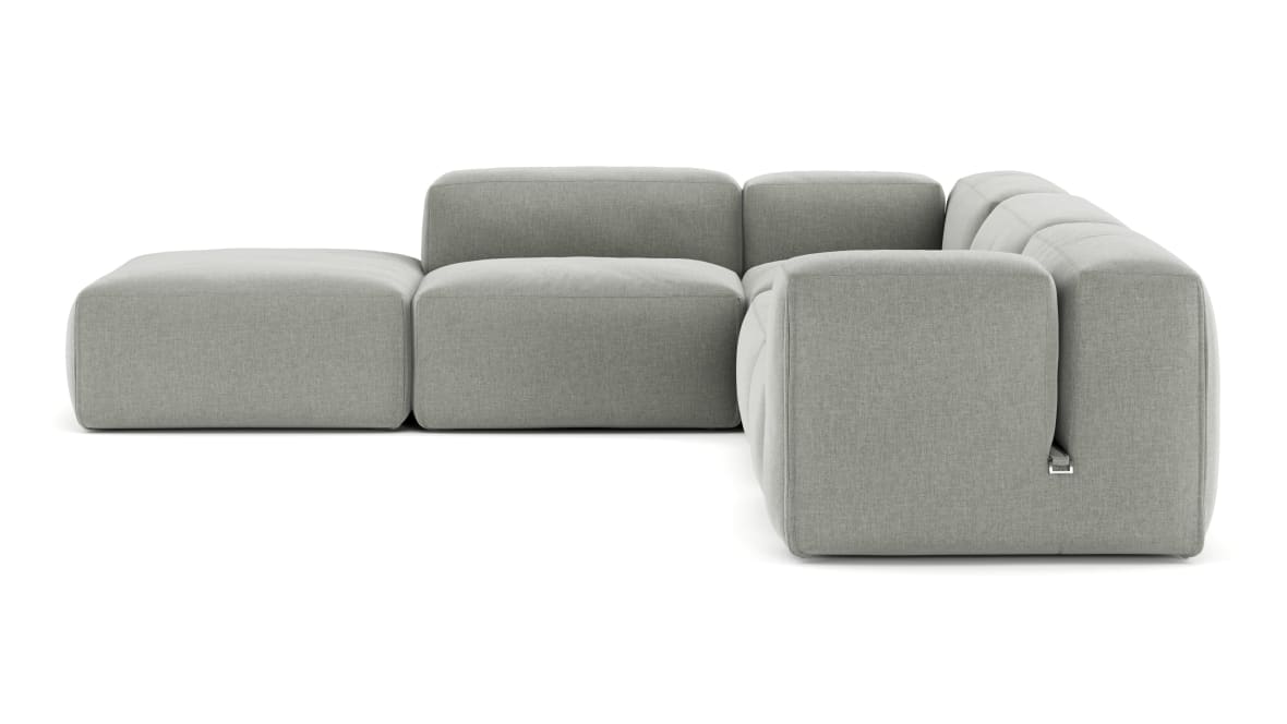  Le Mura Sectional Sofa, Left Corner, Soft Gray Brushed Weave  Le Mura Sectional Sofa, Left Corner, Soft Gray Brushed Weave image.