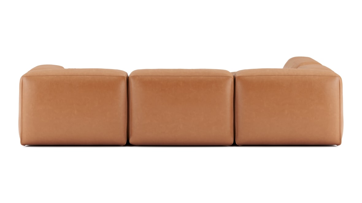  Le Mura Sectional Sofa, Left Corner, Tan Vegan Leather  Le Mura Sectional Sofa, Left Corner, Tan Vegan Leather image.