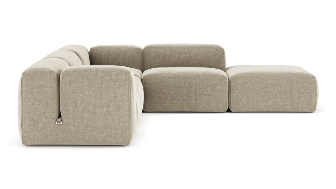  Le Mura Sectional Sofa, Right Corner, Beige Gray Chenille  Le Mura Sectional Sofa, Right Corner, Beige Gray Chenille image.