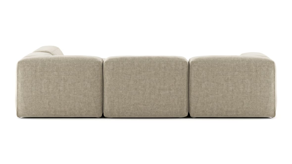  Le Mura Sectional Sofa, Right Corner, Beige Gray Chenille  Le Mura Sectional Sofa, Right Corner, Beige Gray Chenille image.