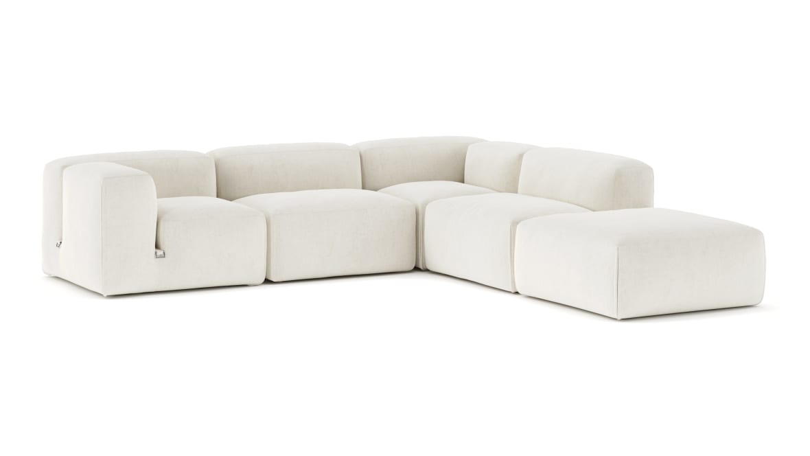 Le Mura Sectional Sofa, Right Corner, Natural Linen  Le Mura Sectional Sofa, Right Corner, Natural Linen image.