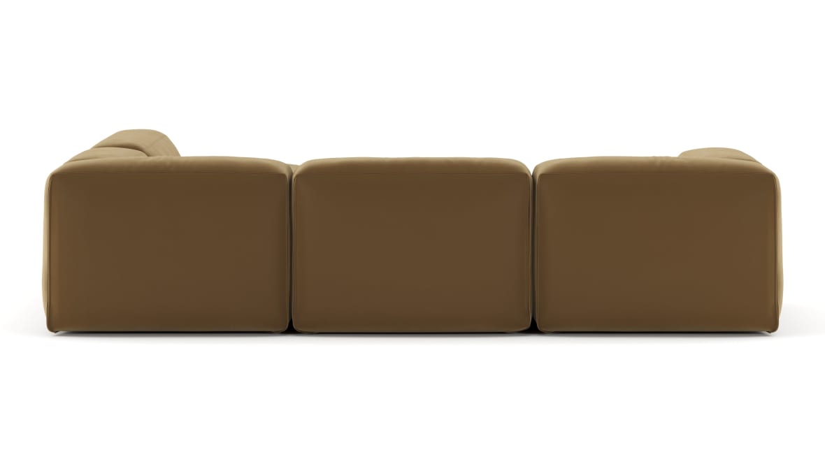 Le Mura Sectional Sofa, Right Corner, Old Gold Luxe Velvet Le Mura Sectional Sofa, Right Corner, Old Gold Luxe Velvet image.