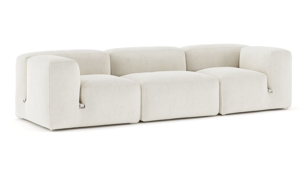  Le Mura Three Seater Sofa, Natural Linen  Le Mura Three Seater Sofa, Natural Linen image.