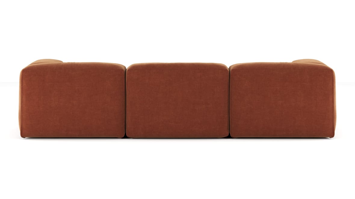  Le Mura Three Seater Sofa, Rust Chenille  Le Mura Three Seater Sofa, Rust Chenille image.