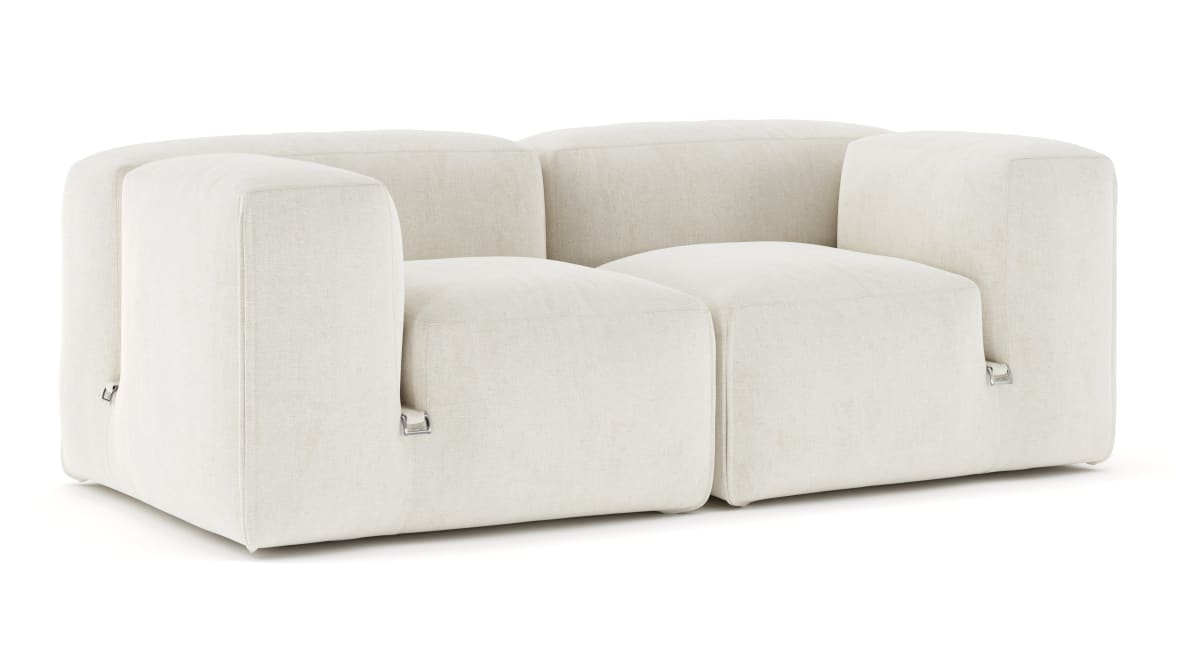 Le Mura Two Seater Sofa, Natural Linen Le Mura Two Seater Sofa, Natural Linen image.