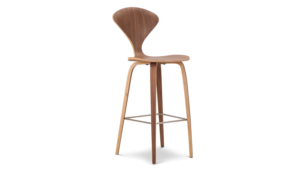  Norman Bar Stool, Walnut, 75cm Seat Height  Norman Bar Stool, Walnut, 75cm Seat Height image.