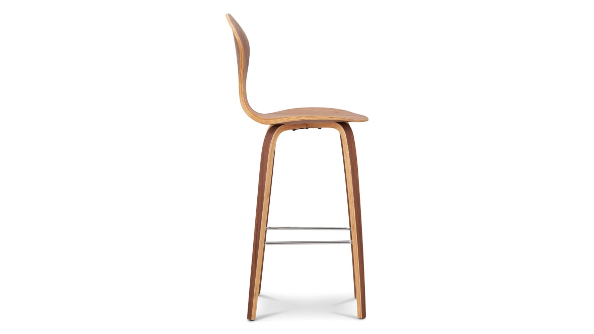  Norman Bar Stool, Walnut, 75cm Seat Height  Norman Bar Stool, Walnut, 75cm Seat Height image.
