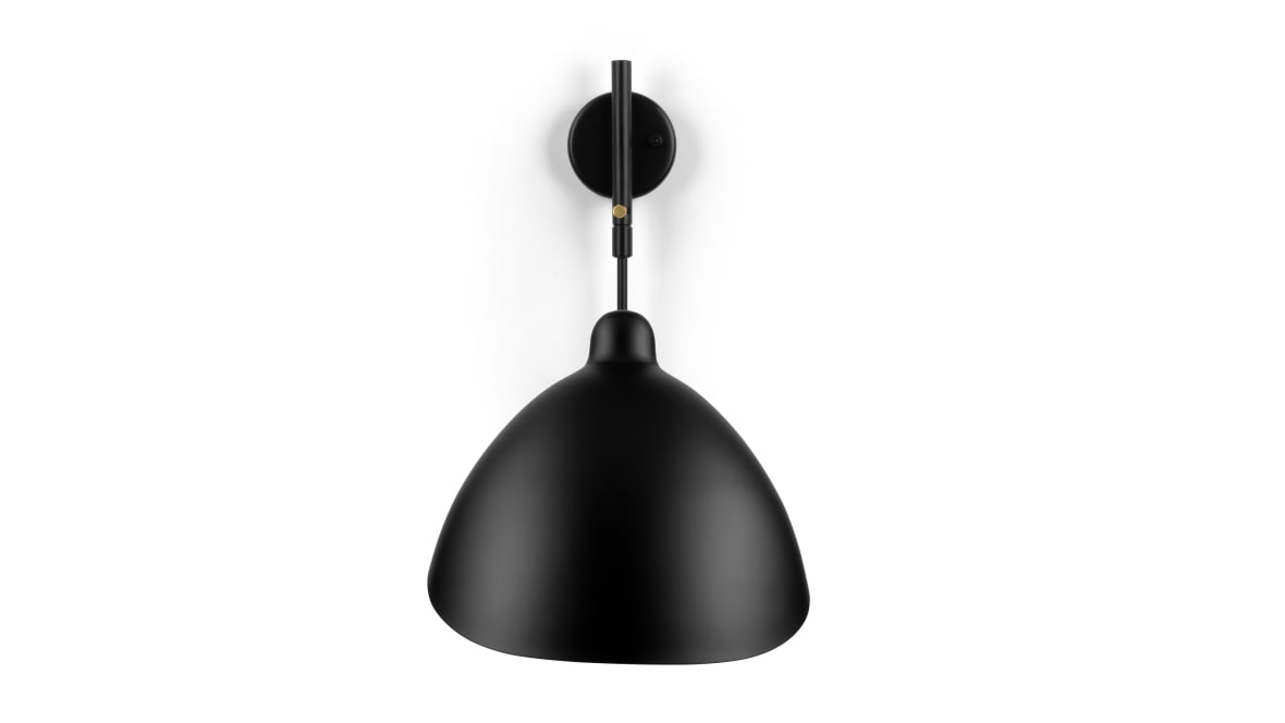 Mouille Single Wall Light, Black Mouille Single Wall Light, Black image.