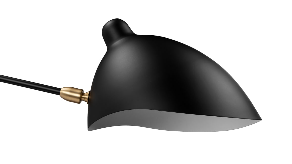 Mouille Single Wall Light, Black Mouille Single Wall Light, Black image.