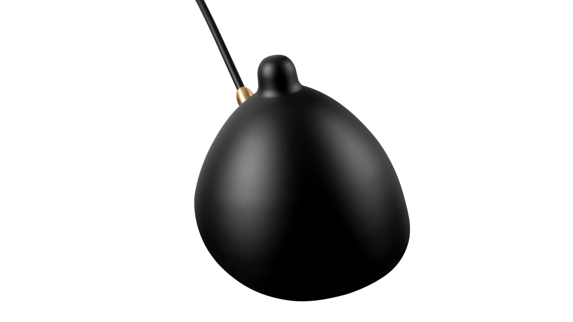 Mouille Single Wall Light, Black Mouille Single Wall Light, Black image.