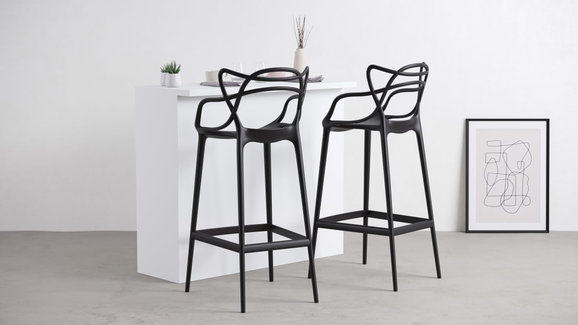 Masters Bar Stool, Black, 75cm Seat Height Masters Bar Stool, Black, 75cm Seat Height image.