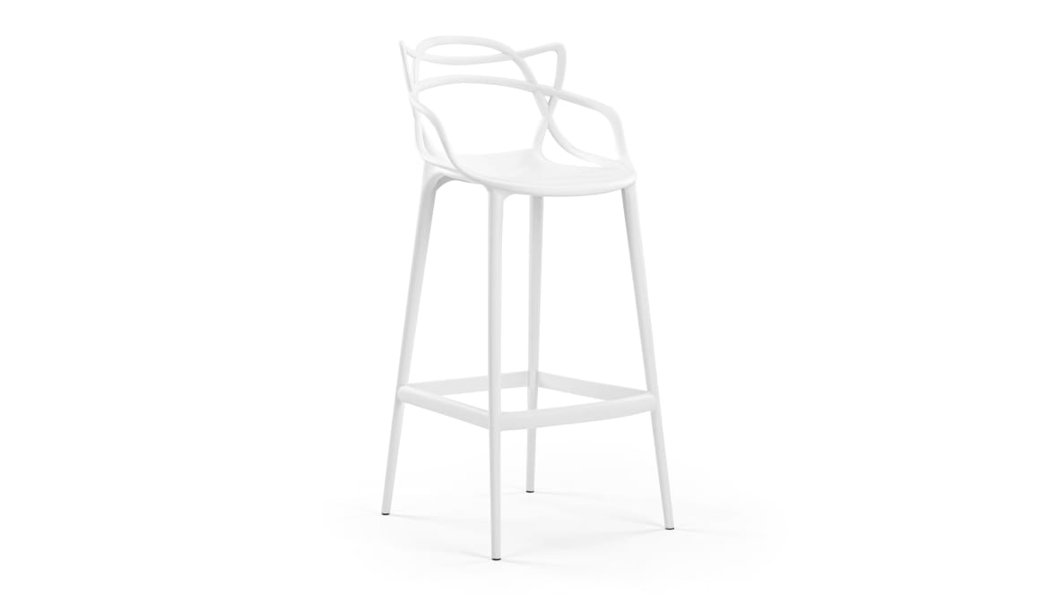 Masters Bar Stool, White, 75cm Seat Height Masters Bar Stool, White, 75cm Seat Height image.