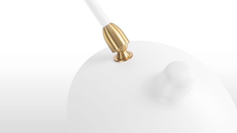 Mouille Single Wall Sconce, Small, White