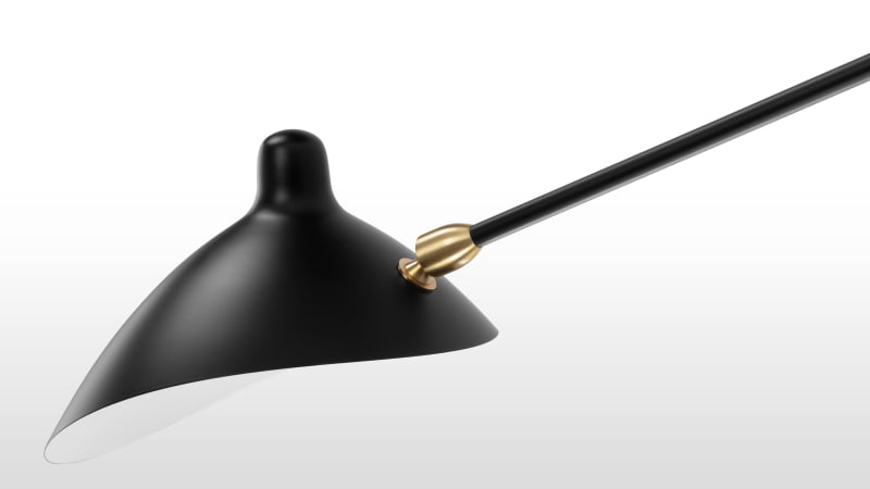 Mouille Single Wall Sconce, Small, Black