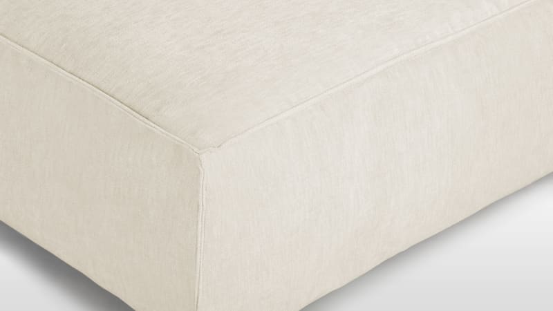 Extrasoft Sectional Module, Extra Extra Large Seat, Ivory Chenille