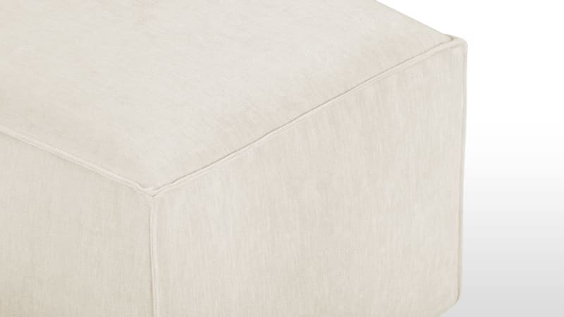 Extrasoft Sectional Module, Large Armrest, Ivory Chenille