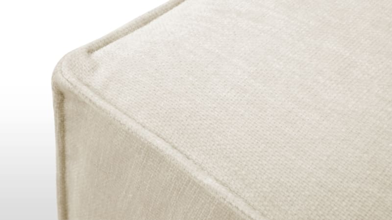 Extrasoft Sectional Module, Large Armrest, Ivory Chenille