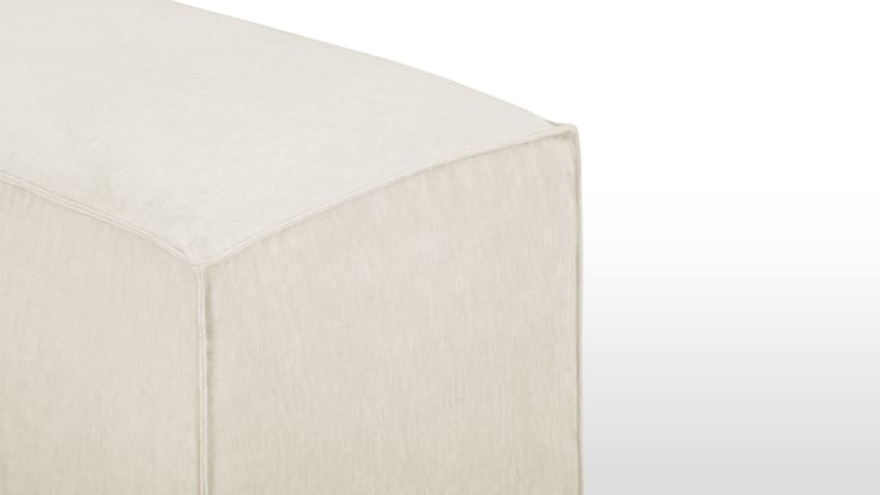 Extrasoft Sectional Module, Small Backrest, Ivory Chenille