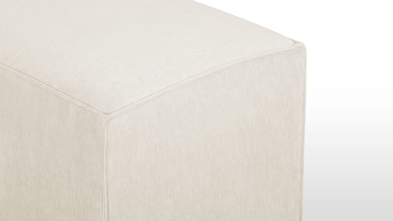 Extrasoft Sectional Module, Large Backrest, Ivory Chenille