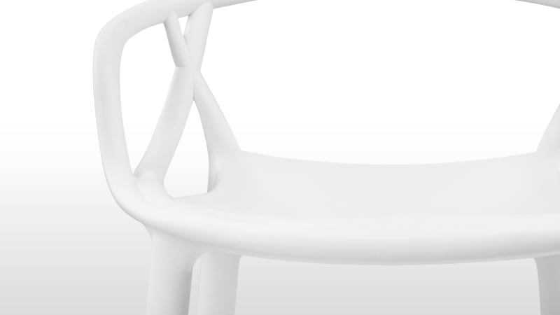 Masters Counter Stool, White, 65cm Seat Height