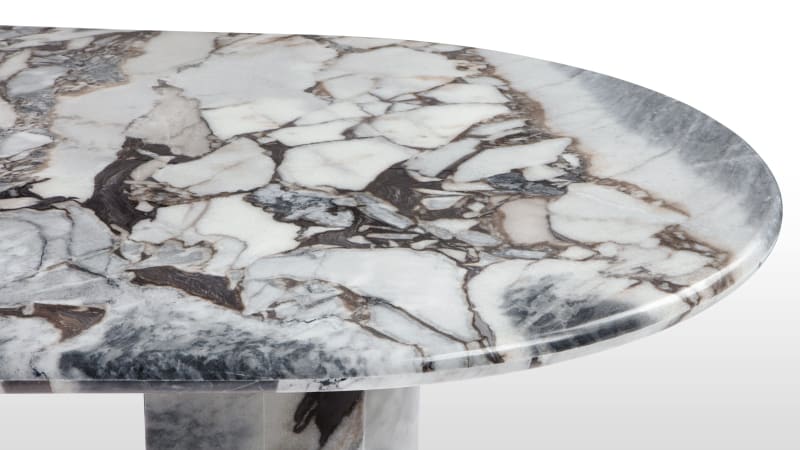 Dante Dining Table, Modellato Marble, 196cm