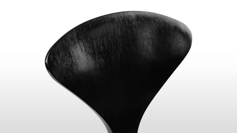 Norman Bar Stool, Black Ash, 75cm Seat Height