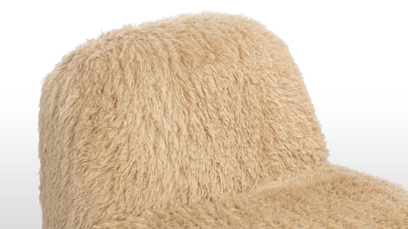Rocha Lounge Chair, Honey Vegan Fur