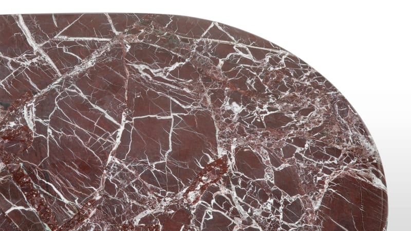 Dante Dining Table, Rosso Levanto Marble, 249cm