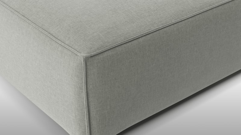 Extrasoft Sectional Module, Extra Extra Large Seat, Soft Gray Brushed Weave