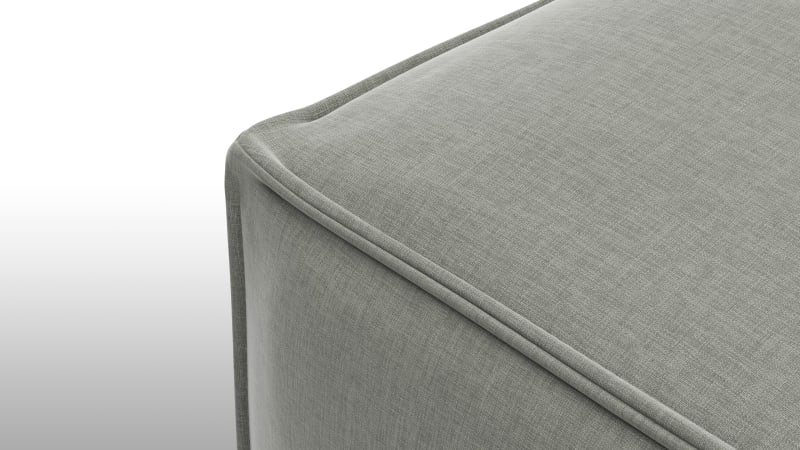 Extrasoft Sectional Module, Extra Extra Large Seat, Soft Gray Brushed Weave