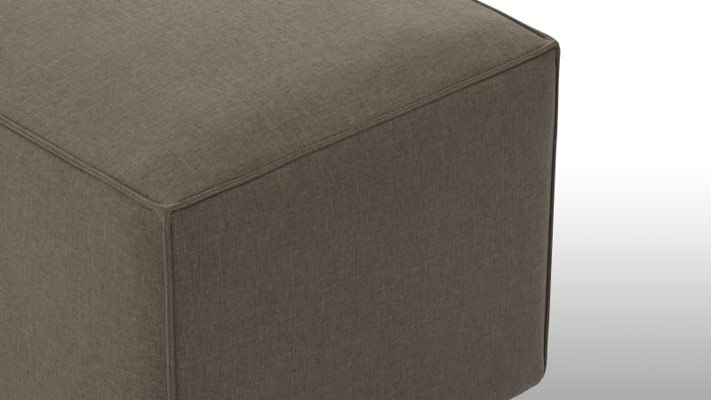Extrasoft Sectional Module, Large Armrest, Coffee Brushed Weave