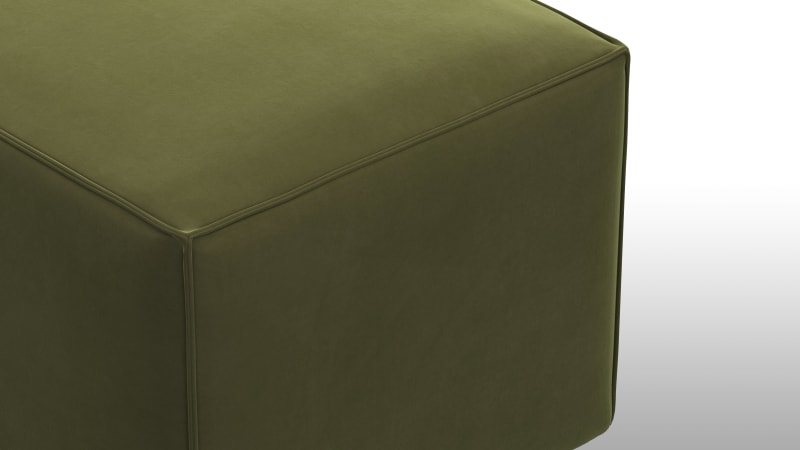 Extrasoft Sectional Module, Large Armrest, Spruce Luxe Velvet