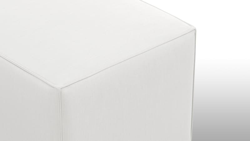 Extrasoft Sectional Module, Large Backrest, White Linen