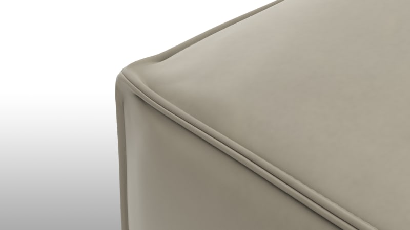 Extrasoft Sectional Module, Large Seat, Beige Gray Vegan Leather